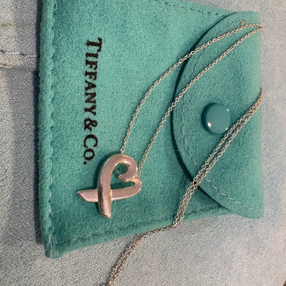 Tiffany & Co. Jewelry - Tiffany & Co. Silver Ribbon Heart Necklace